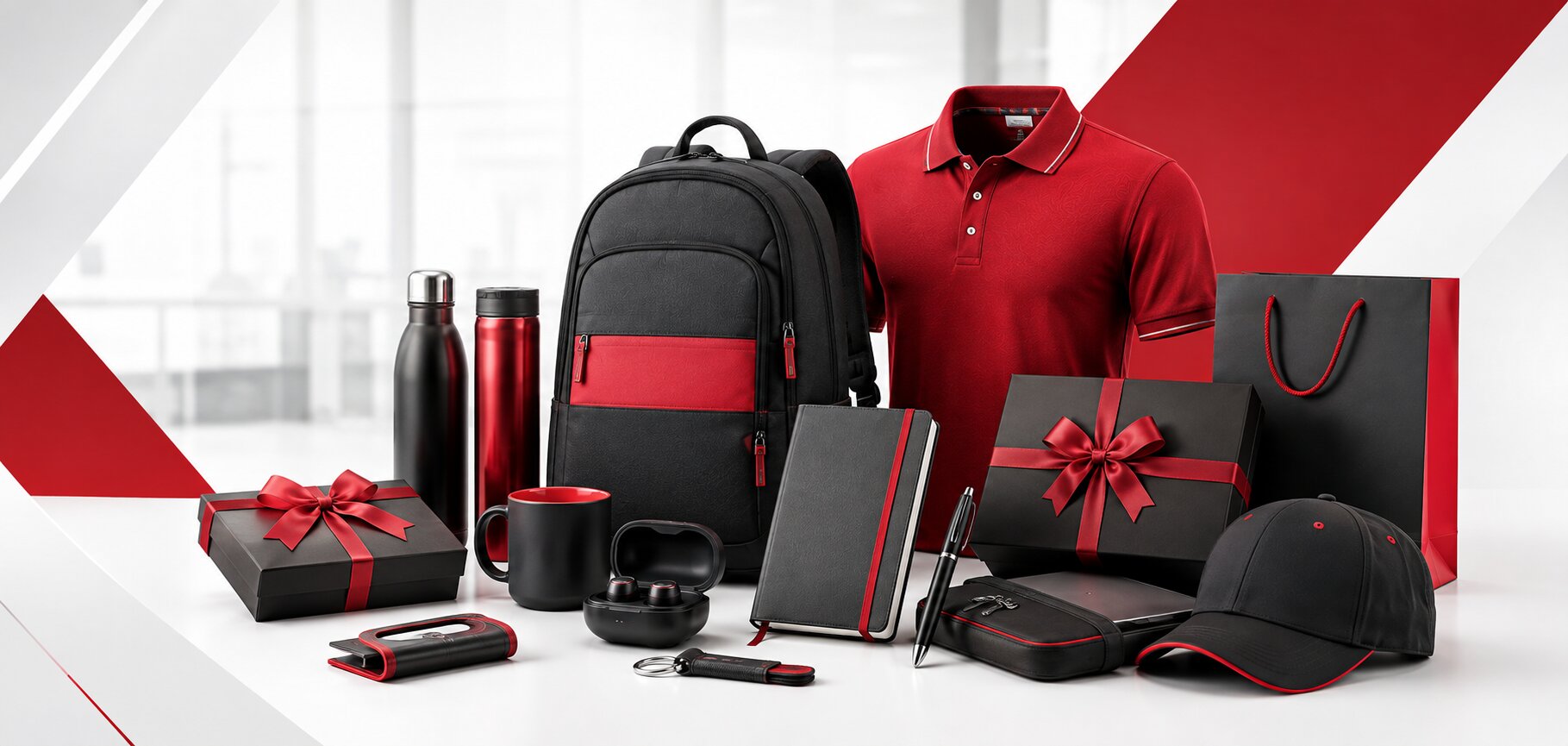 Customized corporate gifts - backpacks, bottles, apparel and gift boxes